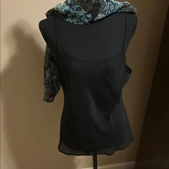 Black & Blue Apt. 9 Blouse w/ Built-in Camisole - Picture 5 of 6